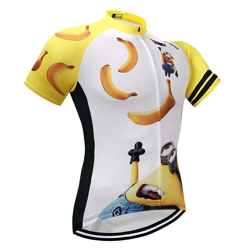 Crossrider Minions dibujos animados Ciclismo Jersey clásico divertido Ropa De bicicleta Ropa corta Maillot Ropa De Ciclismo Hombre Verano2704