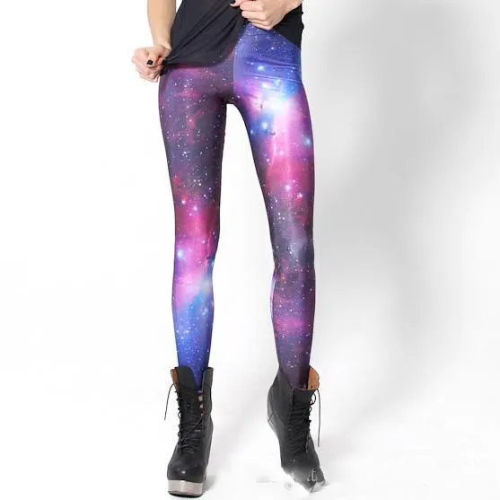 21 Design New Fashion Women Space Print Pants Galaxy Leggings Black Milk Leggings  Women Leggins Free Size CH 6523 From 29,94 €