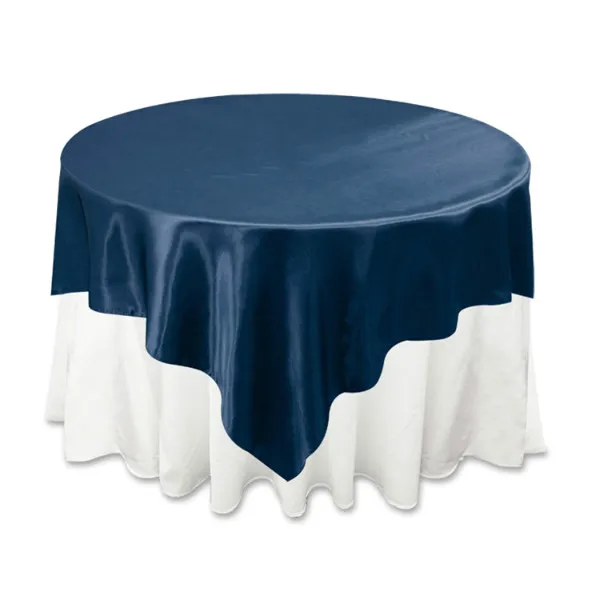 Écharpes de table Fournitures de fête de mascarade Nappe en satin Noble Nappe superposée Nappe de banquet à dessus carré Illusion de fête de mariage Hôtel