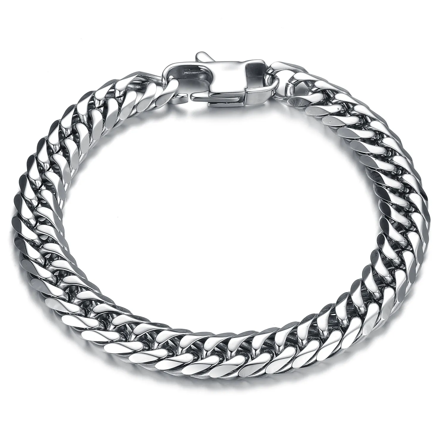 316L Rostfritt stål Mens Armband Klassisk biker Cykel Heavy Metal 14mm Link Chain Smycken Armband För Män