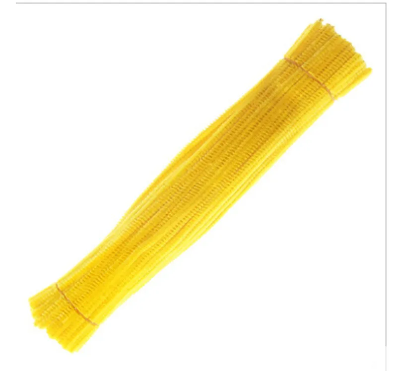 500unit Yellow Chenille Craft Stems Creative Arts Chenille Stem Pipe Cleaners 12" 30cm For Children handmade creative materials