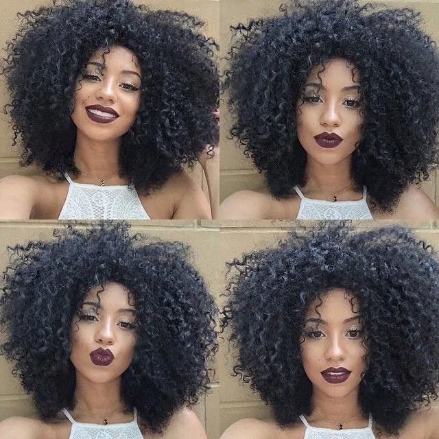 Heet Verkoop 4a, 4b, 4c Braziliaanse kinky krullend Clip In human Hair Extensions Volledige Hoofd natuurlijke kleur G-EASY clips voor afro-amerikaanse haar