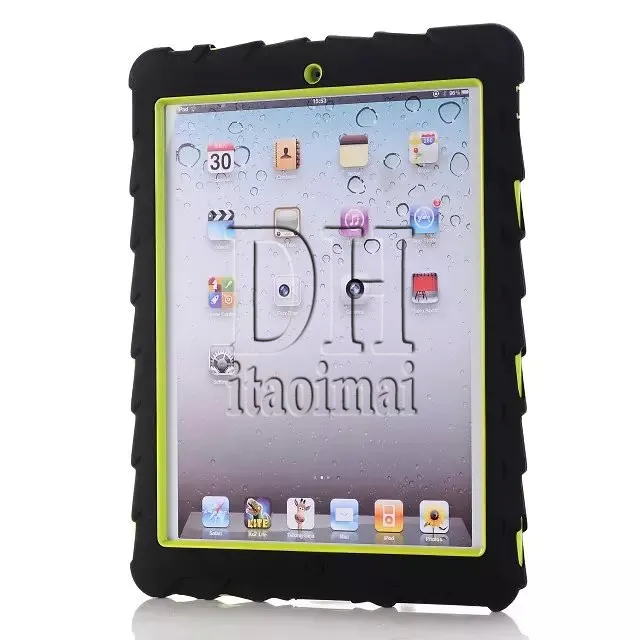 3 In 1 Defender shockproof Robot Case military Extreme Heavy Duty silicon cover for ipad 2 3 4 mini 4 DHL 