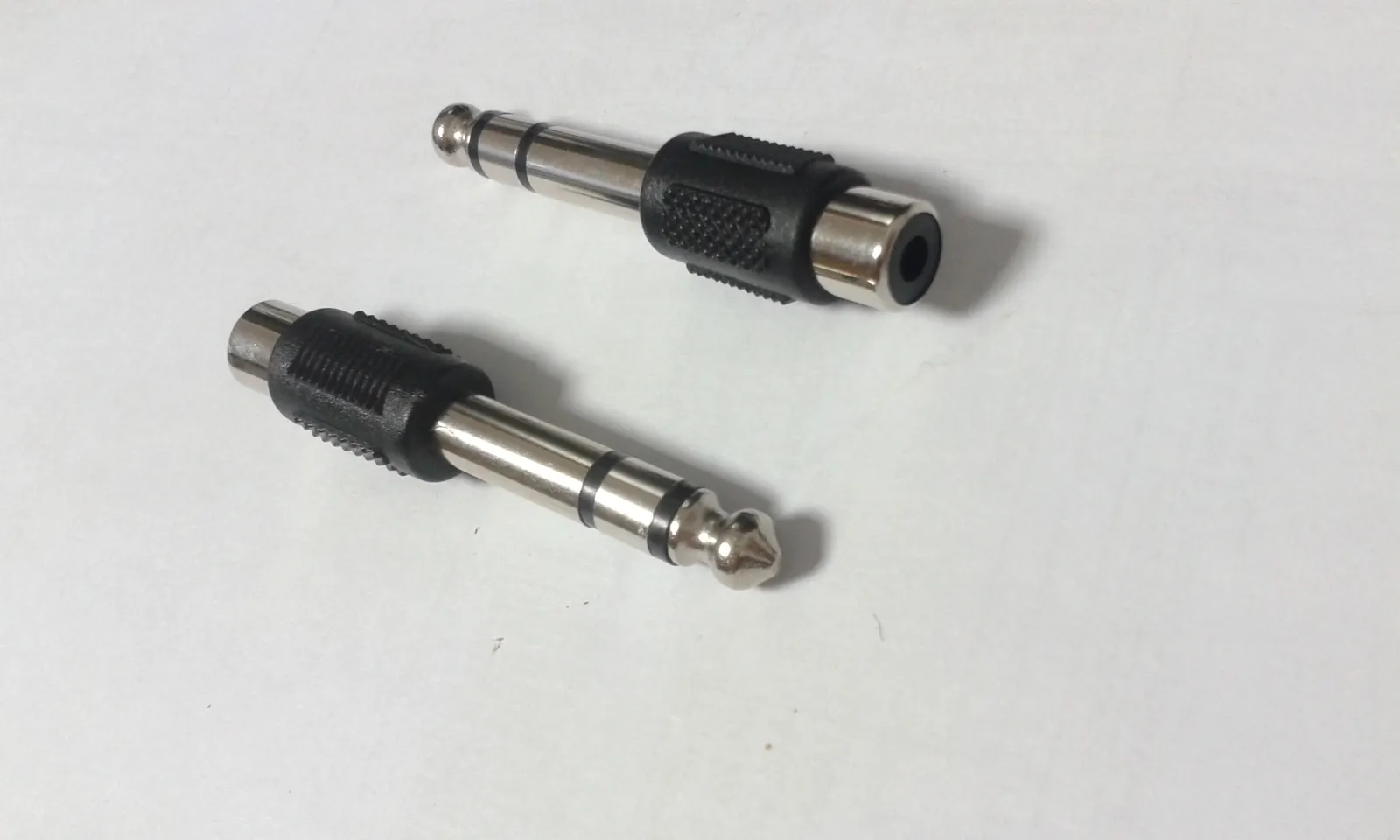 100 sztuk 6.35mm 1/4 "Mężczyzna Stereo Plug do RCA / Phono Female Connector