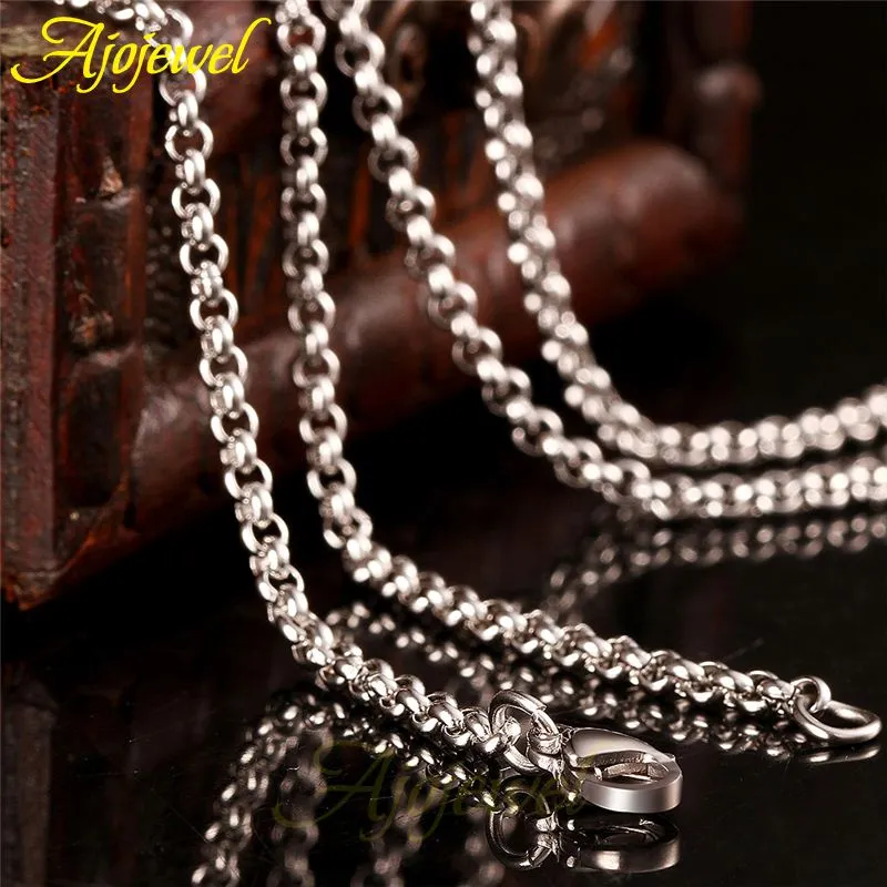 FG Length 45/50/55/60cm Curb Link Chain Mens Jewelry Stainless Steel Necklace