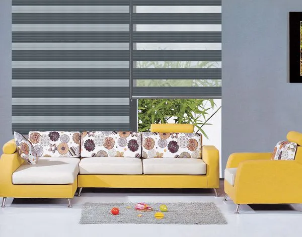 Custom Made Luxury Translucent Roller Zebra Blinds in blu navy Fold Tende per soggiorno 4 colori disponibili