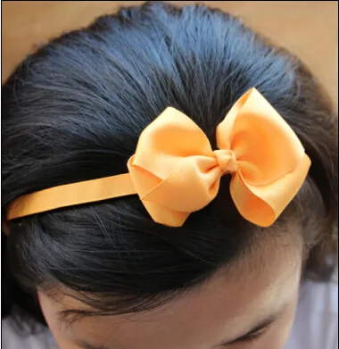 Fashion Teged Plastic Hoofdband met Boutique Haar Boog Hoofddeksels Kinderen Haaraccessoires / 