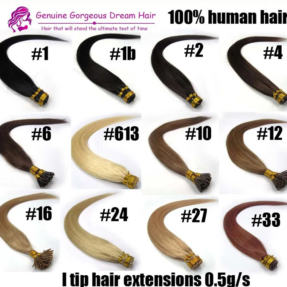 16 "-24" # 613 I Tip Extensions Hair Human Platinum Blondynka Bez Prelegowanego Keratyny Włosy 0.5g S 100s Pack 7A Grade
