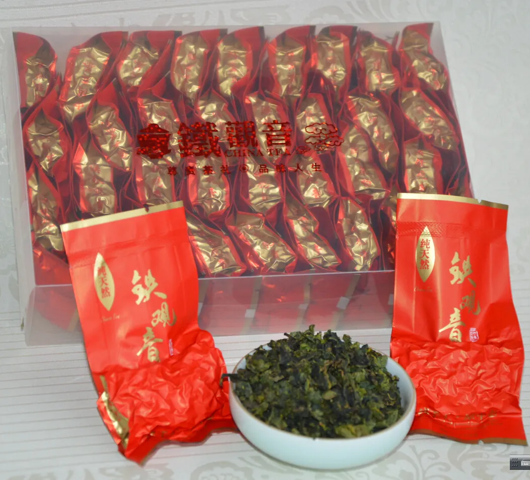 500g High Mountain Anxi Tieguanyin Tea China Oolong China Fujian Tie Guan Yin Tea Tikuanyin Health Tea 64 SMALL Bags