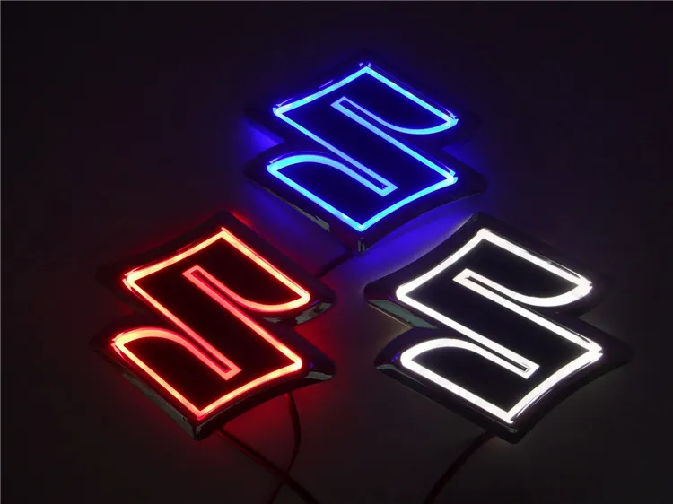 Nowy Auto Auto Standard Lampa Specjalne zmodyfikowane logo samochodu LED LED Auto Emblem Lampa LED dla Suzuki Alto Jimny2561