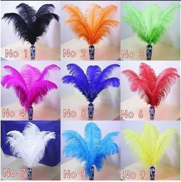 2015 New Arrival Natural White Ostrich Feathers Plume Centerpiece for Wedding Party Table Decoration 
