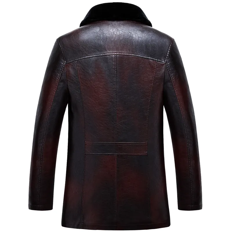 Veste En Cuir Vintage Wilsons Leather Pour Homme - Taille M (Medium), Marron - Occasion En Très Bon état