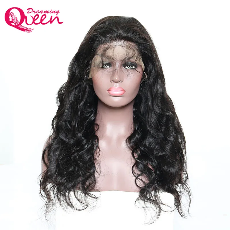 Brasilianska Human Hair Lace Front Body Wave Paryker för svarta kvinnor 130% Hög densitet 8A Grade Obehandlat Virgin Hair