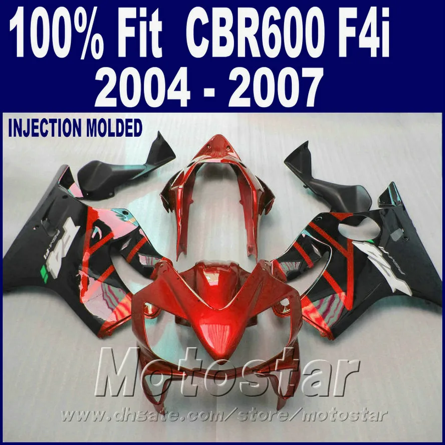 Injection motorcycle parts for HONDA CBR 600 F4i fairings 2004 2005 2006 2007 OEM cbr600 f4i 04 05 06 07 fairings kit HJSE