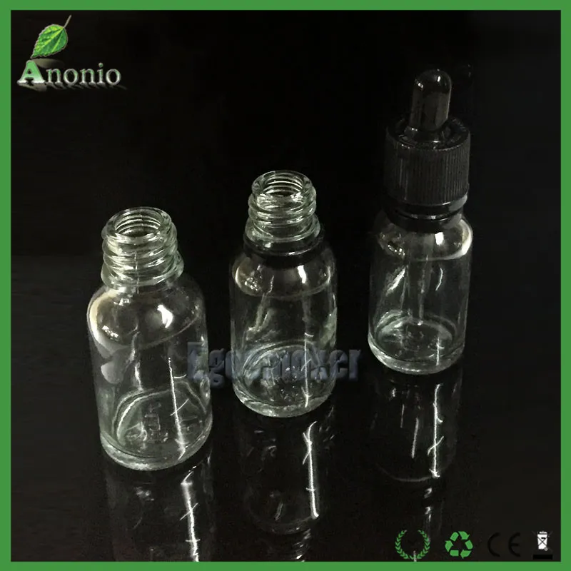 Glass Dropper Bottles For Essential Oil 5ml 10ml 15ml 30ml 50ml Empty Glass Bottles With Childproof and Tamper Evident Cap for Eliquid