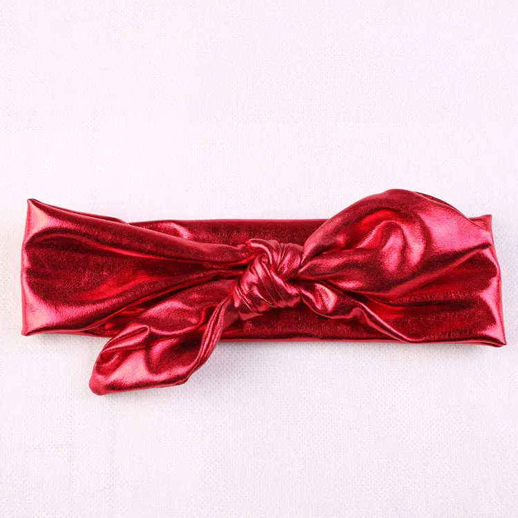 100 sztuk Dziecko Band Hair Brązowania Turban Twist Headband Head Wrap Twisted Knot Baby Metalowe Królik Kłosy Bow Elastic Headband Vintage FD6538