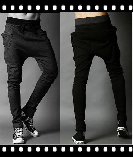 2015 Fashion Men Harem Pants Trousers Hip Hop Joggers Slim Fit ...