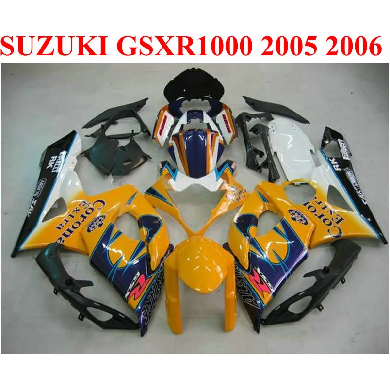 Verkleidungsset zum niedrigsten Preis für Suzuki 2005 2006 GSXR1000 K5 K6 orange blau Corona ABS GSX-R1000 05 06 GSXR 1000 Verkleidungsset TF90