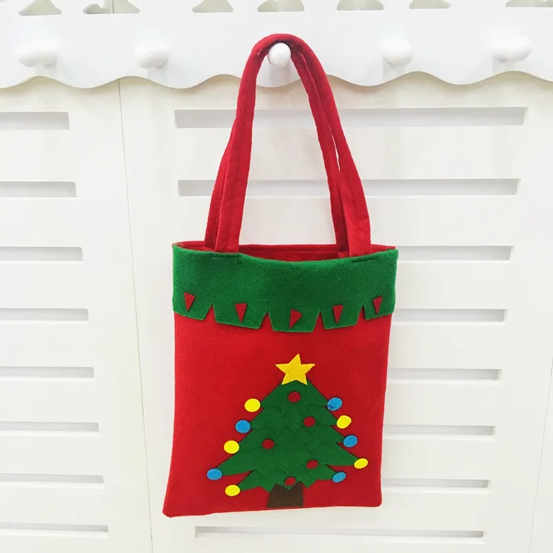Sacchetti regalo vigilia di Natale decorazioni dell'albero di Natale Borse Candy Borse Ornamenti di Natale bambini