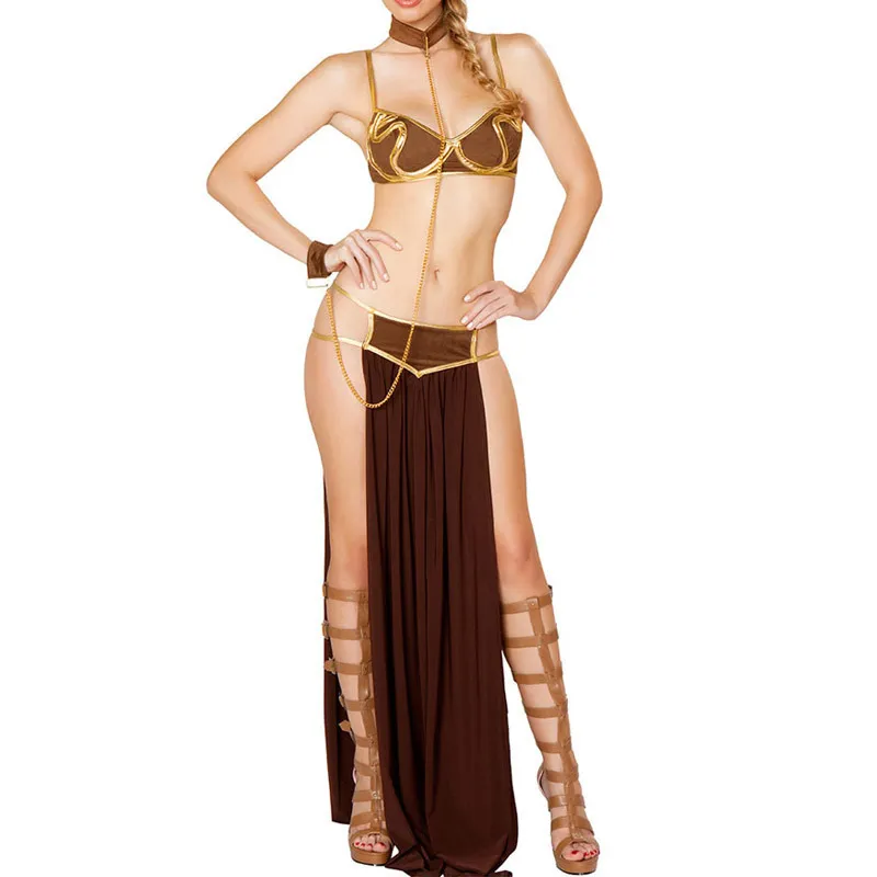 Nueva edad Mujeres Sexy Star Wars Slave princesa Disfraz de Halloween de lujo