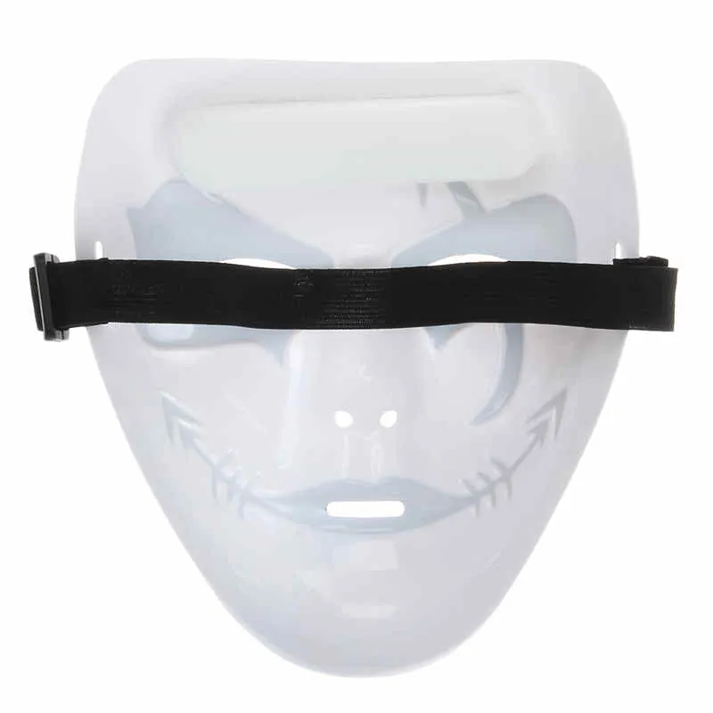 Fashion Halloween Mardi Gras Mask White Hip Hop Street Dancing Full Face Mens Masks Masks Masches Festive Masquerade Party 1519325