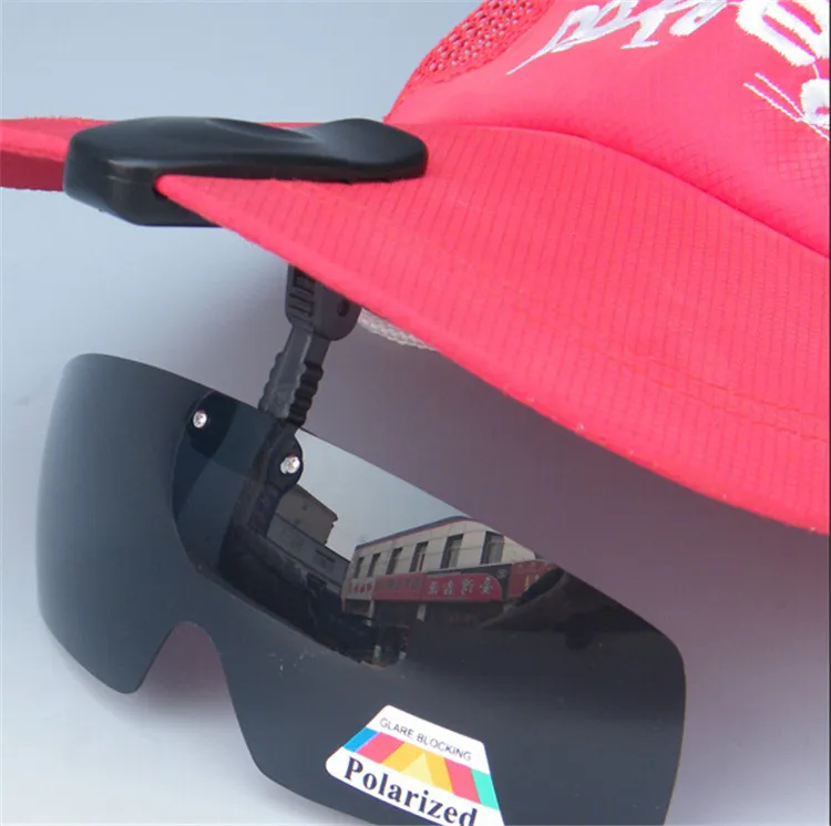 Nouveauté chapeau polarisé visières Sport Clips casquette lunettes de soleil à clipser pour la pêche/vélo/randonnée/Golf/Ski noir/marron livraison gratuite