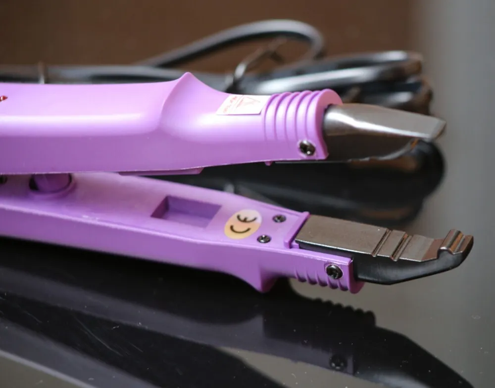 paarse kleur platte plaat fusion haarverlenging keratin bonding tool warmijzeren haar connector