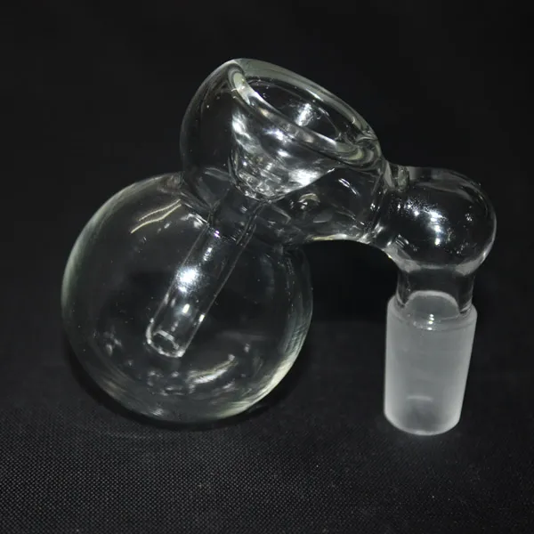 Lageniform Glass Ash Catcher Built in Downstem Glass Bowl Tow joint 14.5mm or 18.8mm Male joint for Glass Bongs Water Pipes