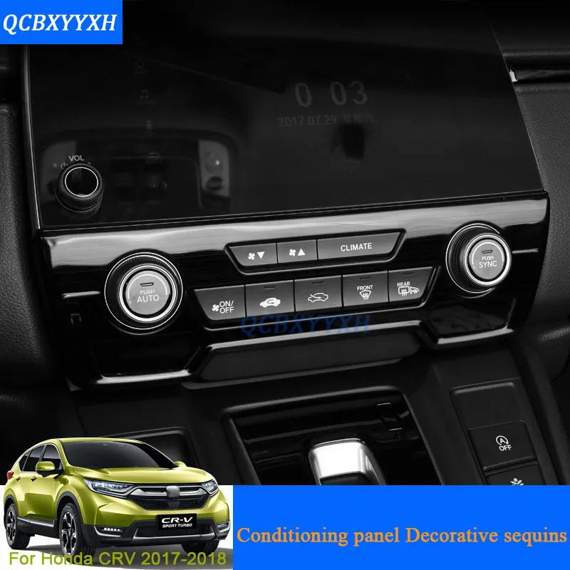 Car Styling Conditional Panel Decorative Sequin For Honda CRV 2017 2018 Internal Decorations Stickers Auto Interior Frame