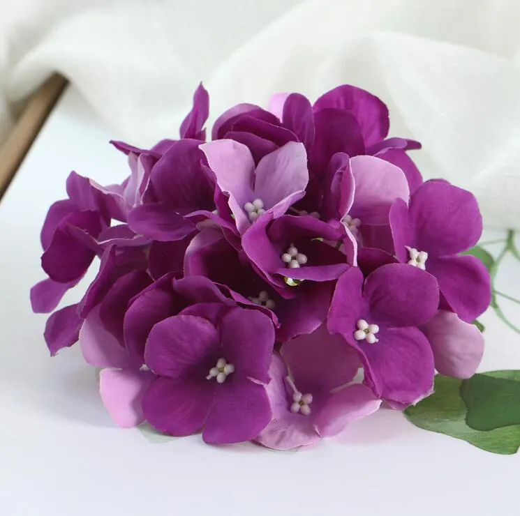 15cm artificiell hortensia dekorativ silke blomma huvud för bröllop vägg båge diy hår blomma hem dekoration bröllop tillbehör rekvisita g617