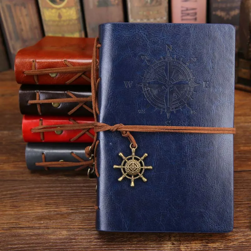 New Diary Notebook Vintage Pirate Note Book Replaceable Traveler Notepad Book Leather Cover Blank Notebook