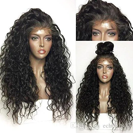 250 Gęstość kręconych 360 koronkowe brazylijskie peruki włosy Naturalne linia włosów wstępnie wyrzucona malezyjska Remy Front Human Parg Diva13975307