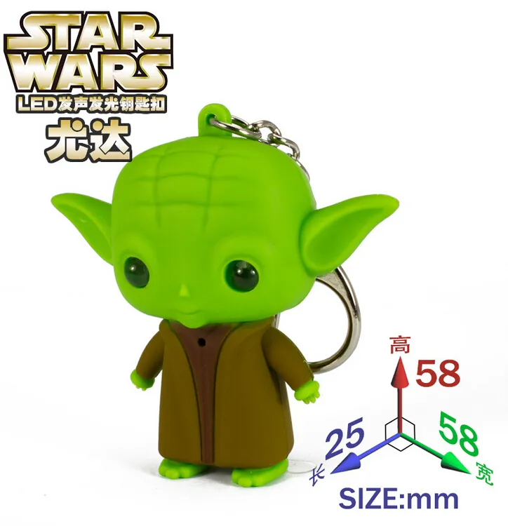 LED Star Wars Darth Vader Keychains With Sound Light Lamp Flashlight