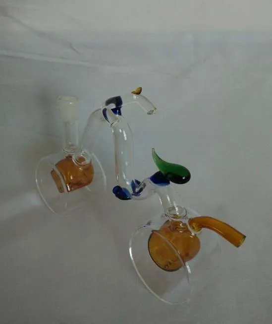 Wholesale glass hookah, bong parts, glass Hookah small bike, color random delivery, large better