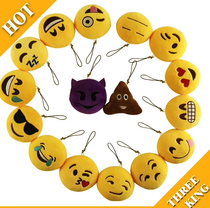 Emoji Keychains Cute Emoji Emoticon Soft Stuffed Plush Toys Dolls 9