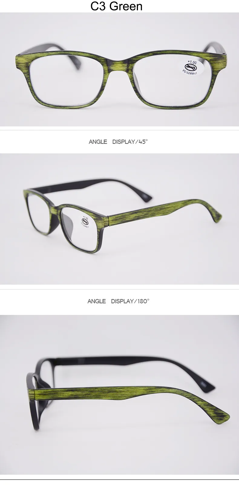 Mens Black Wood Rectangle Reading Glasses Amazon With Red