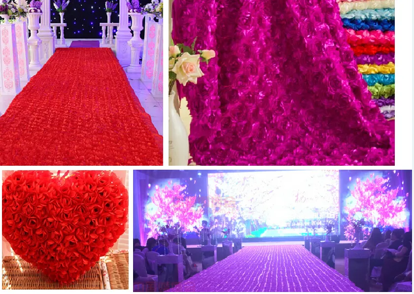 Neuer 3D-Blumenstoff, Hochzeitstisch-Teppich-Hintergrundstoff, mehrfarbiger Stereo-Rosenstoff für Baby-Fotografie-Requisiten, Rosettenstoff – Yard
