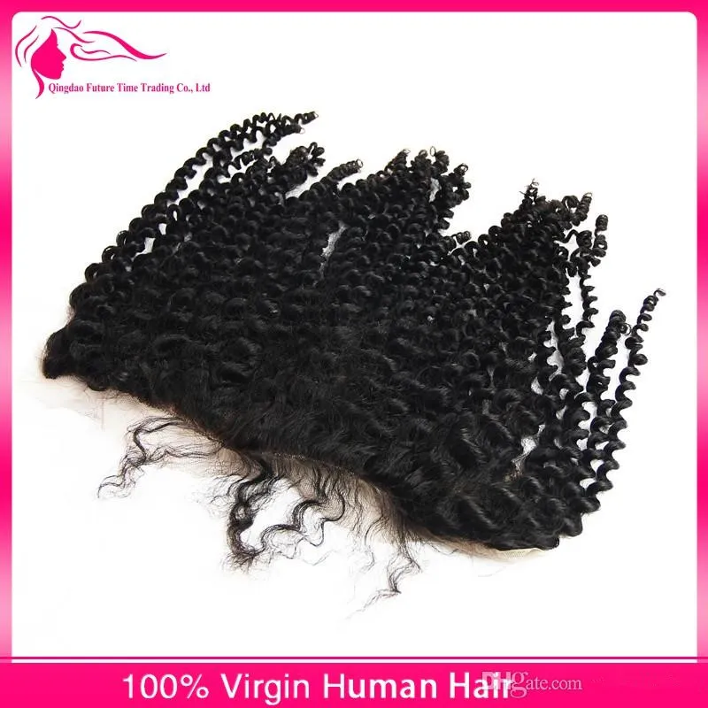 Mongolian Human Hair Lace Frontal Closure Free Parting Kinky Curly 13X4 Ear to Ear Lace Frontal 100% Human Hair Lace Fontal Hair Pieces