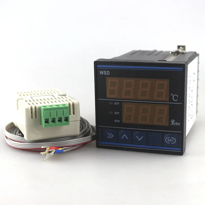Freeshipping 72x72mm Termômetro Higrômetro Termostato Controlador de Temperatura e Umidade TDK0302LA com Fio de 3 m