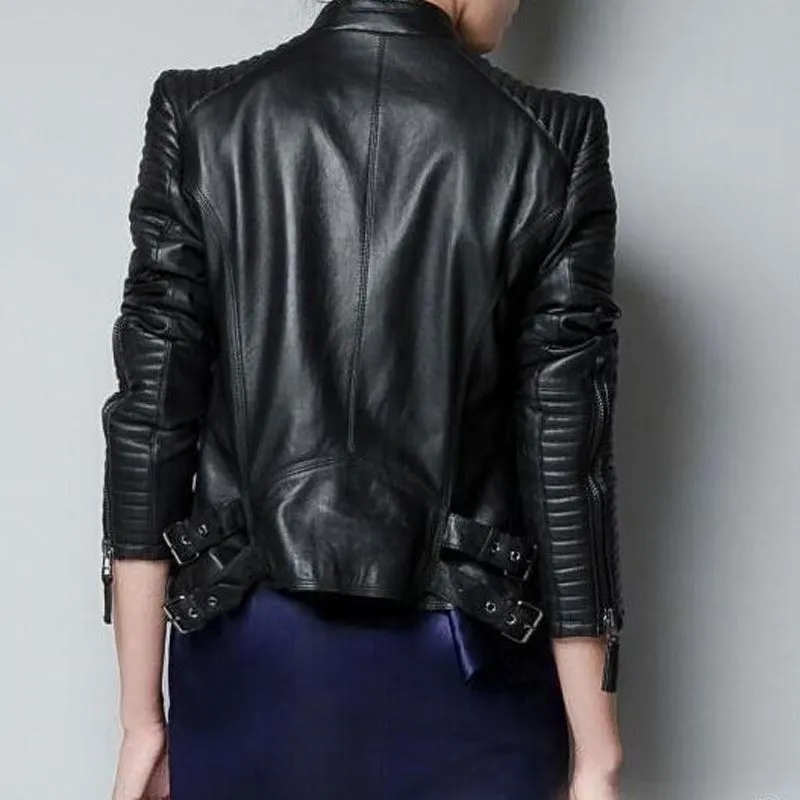 All saints steine biker leather jacket top