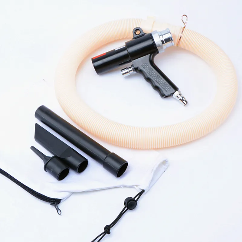 Pistola A Vuoto Pneumatica Portatile – Aspirapolvere Ad Aria Compressa Per Trucioli, Segatura, Polvere (con Tubo E Sacchetto)