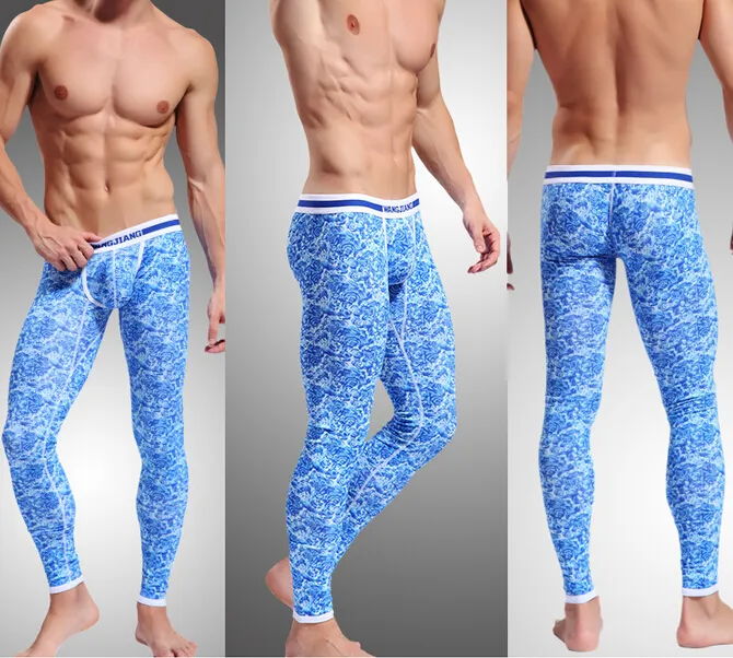 Uomo Intimo termico mutandoni pantaloni termici abbigliamento caldo Pantaloni da uomo in cotone Pigiama Bohemia Bottoms Tuta Keep Zentai Leggin265C