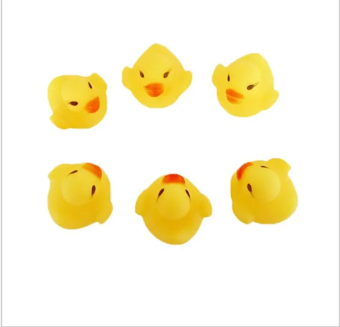 Jouet de bain pour bébé, hochet sonore, mini canards jaunes, enfants, nourrissons, Mini canard en caoutchouc jaune, natation, bain d'eau, jouets cadeaux