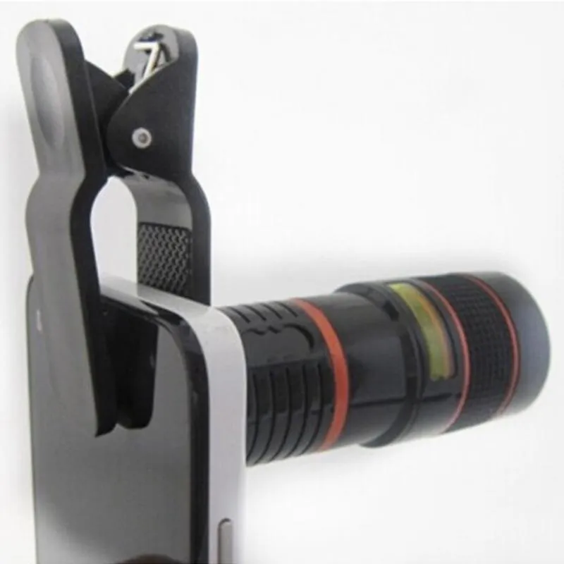 Universal 8X Optical Zoom Telescope Camera Lens Clip Mobile Phone Telescope For Smart phone in retail package 