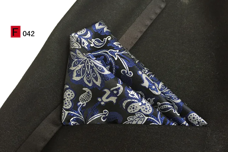 Hankerchief 포켓 스퀘어 25 * 25cm 자카드 직물 남성용 냅킨 스카프 넥타이 칵테일 파티 결혼식 파티 크리스마스