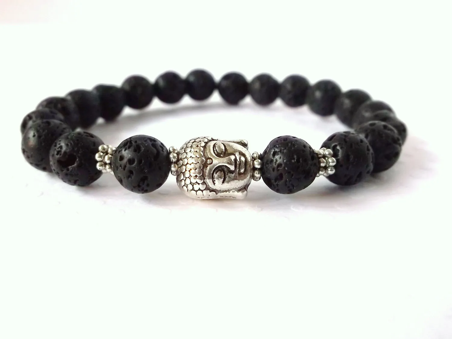 SN0260 Venta superior Pulsera de yoga de lava Pulsera de Buda unisex Pulsera espiritual de yoga Pulsera de hombre de curación de roca de lava