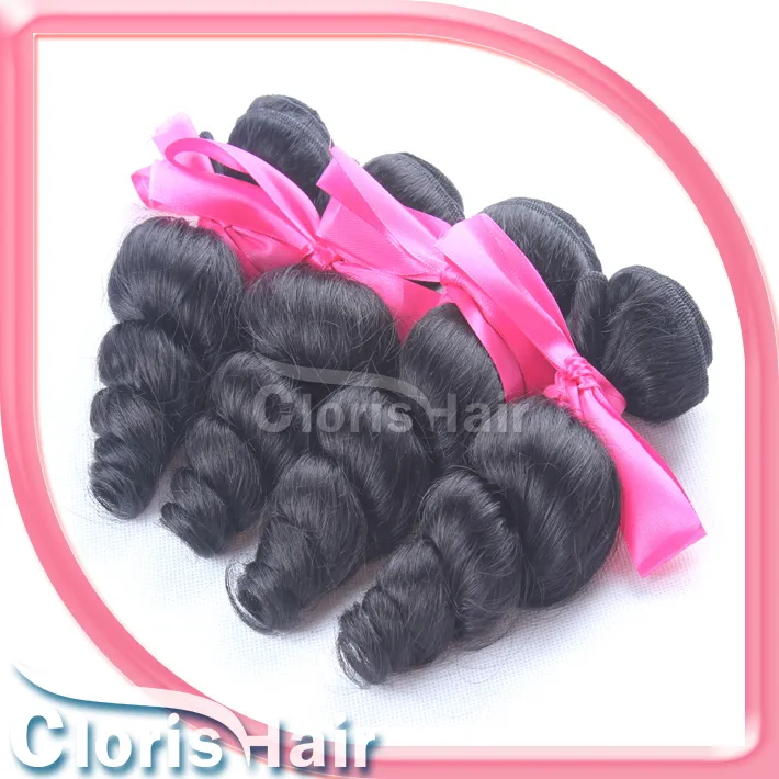 Salon Grade Loose Wave Peruvian Virgin Hair Bouncy Curly Human Hair Extensions Wholesale 1 Bundle Peruvian Loose Curls Weft For Sale