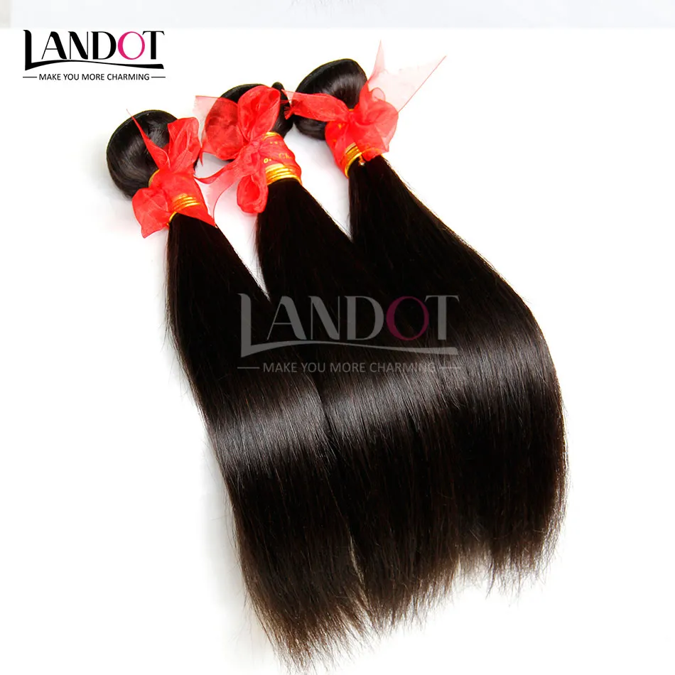 Brasilianska Peruanska Indiska Malaysiska Mongoliska Straight Hair Weave Bundlar 100% Obehandlat Naturliga Human Hair Extensions Dysable Tangle Gratis