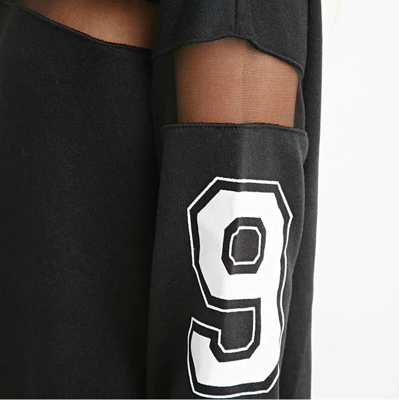 Hot Women Fashion Baseball Long Shirts Dresses Jersey Casual Boyfriend