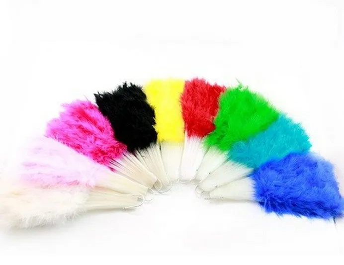 Piękny Feather Fan Dance Rekwizyty Wedding Party Hand Fancy Dress Costume Event Party Supplies 8szt Hurtownie